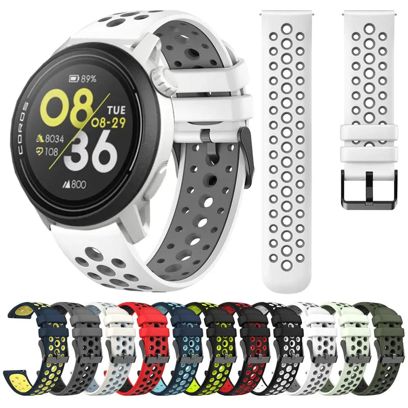 22mm Soft Breathable Silicone Strap for COROS PACE 3, APEX 2 Pro, APEX 46mm – Quick Release Band STRAPS