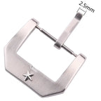 22mm Stainless Steel Watch Buckle - Silver Brushed Metal - High Quality - STRAPS