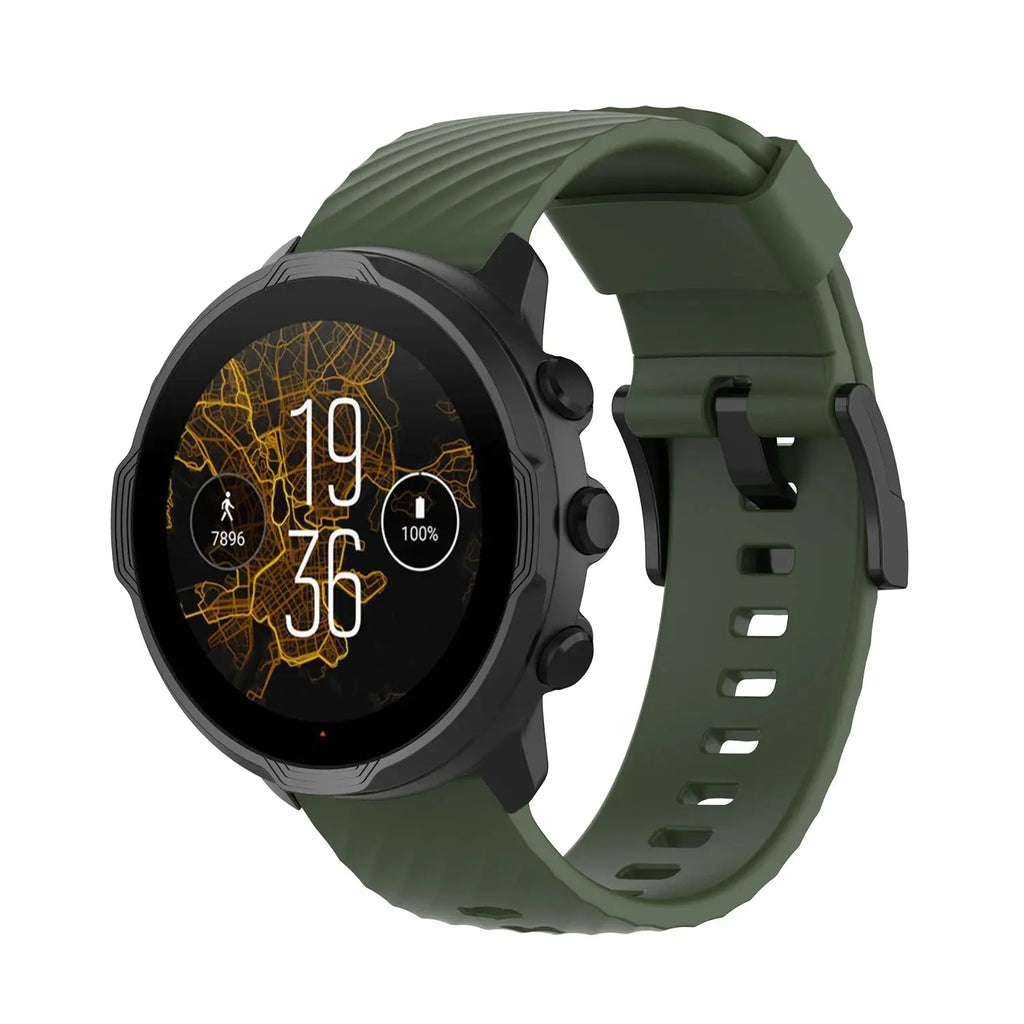 24mm Silicone Strap for Suunto 7/9 Baro/D5/Spartan Sport Wrist HR – Replacement Watchband - STRAPS