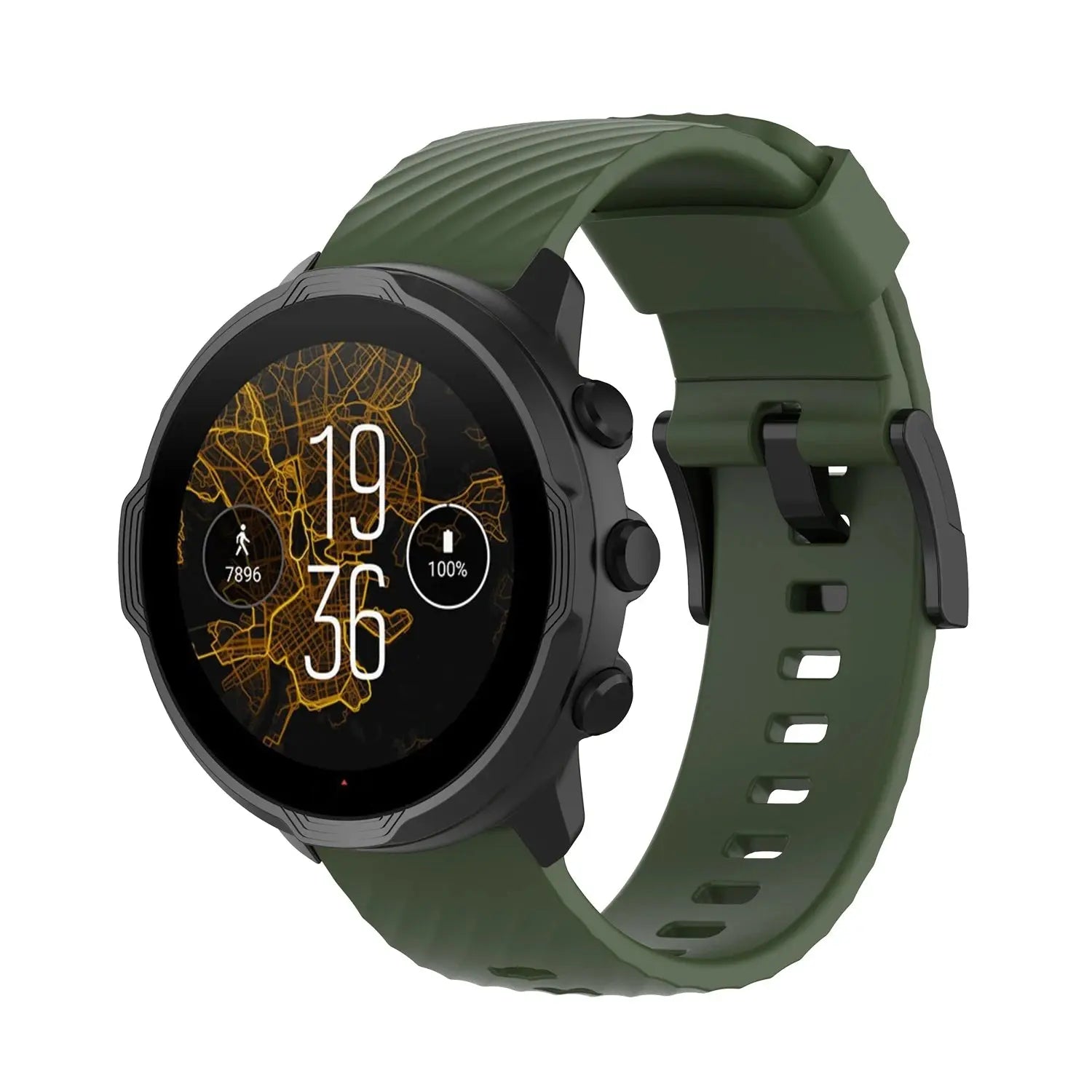 24mm Silicone Strap for Suunto 7/9 Baro/D5/Spartan Sport Wrist HR – Replacement Watchband - STRAPS