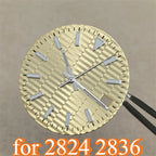 28.5mm Ice Blue Luminous Watch Dial - Horizontal Logbook - Miyota 8215/ETA 2824 - STRAPS