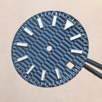 28.5mm Ice Blue Luminous Watch Dial - Horizontal Logbook - Miyota 8215/ETA 2824 - STRAPS