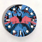 28.5mm NH35 Watch Dial - Tiger Bullfighting Pattern - DIY Modification - STRAPS