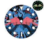 28.5mm NH35 Watch Dial - Tiger Bullfighting Pattern - DIY Modification - STRAPS