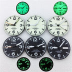 29mm Luminous Dial & Hands Set - Black/White - NH34/NH35/NH36 Movements - STRAPS
