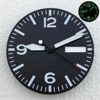 29mm Luminous Dial & Hands Set - Black/White - NH34/NH35/NH36 Movements - STRAPS
