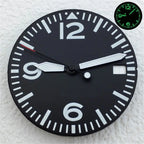 29mm Luminous Dial & Hands Set - Black/White - NH34/NH35/NH36 Movements - STRAPS