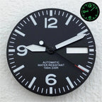 29mm Luminous Dial & Hands Set - Black/White - NH34/NH35/NH36 Movements - STRAPS