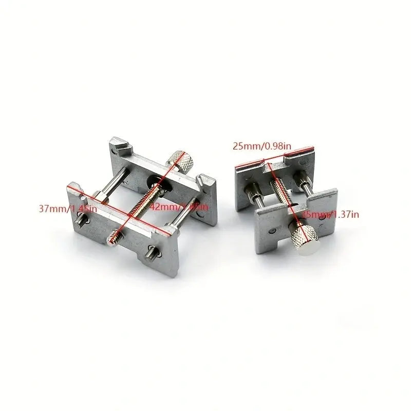 2pcs Universal 2-in-1 Watch Movement Holder & Case Clamp - Watchmaker Repair Tool - STRAPS