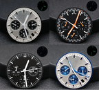 32.5mm Green Luminous Dial & Hands for VK63 Movement, Watch Accessory Set - STRAPS