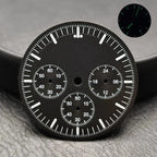 32.5mm Green Luminous Dial & Hands for VK63 Movement, Watch Accessory Set - STRAPS