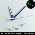 32.5mm Green Luminous Dial & Hands for VK63 Movement, Watch Accessory Set - STRAPS