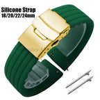 8mm 20mm 22mm 24mm Quick Release Silicone Watchband for Huawei, Fossil, Seiko & More STRAPS