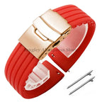 8mm 20mm 22mm 24mm Quick Release Silicone Watchband for Huawei, Fossil, Seiko & More STRAPS