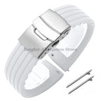 8mm 20mm 22mm 24mm Quick Release Silicone Watchband for Huawei, Fossil, Seiko & More STRAPS