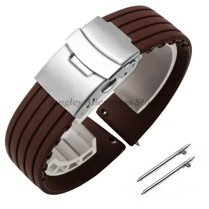 8mm 20mm 22mm 24mm Quick Release Silicone Watchband for Huawei, Fossil, Seiko & More STRAPS