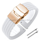 8mm 20mm 22mm 24mm Quick Release Silicone Watchband for Huawei, Fossil, Seiko & More STRAPS