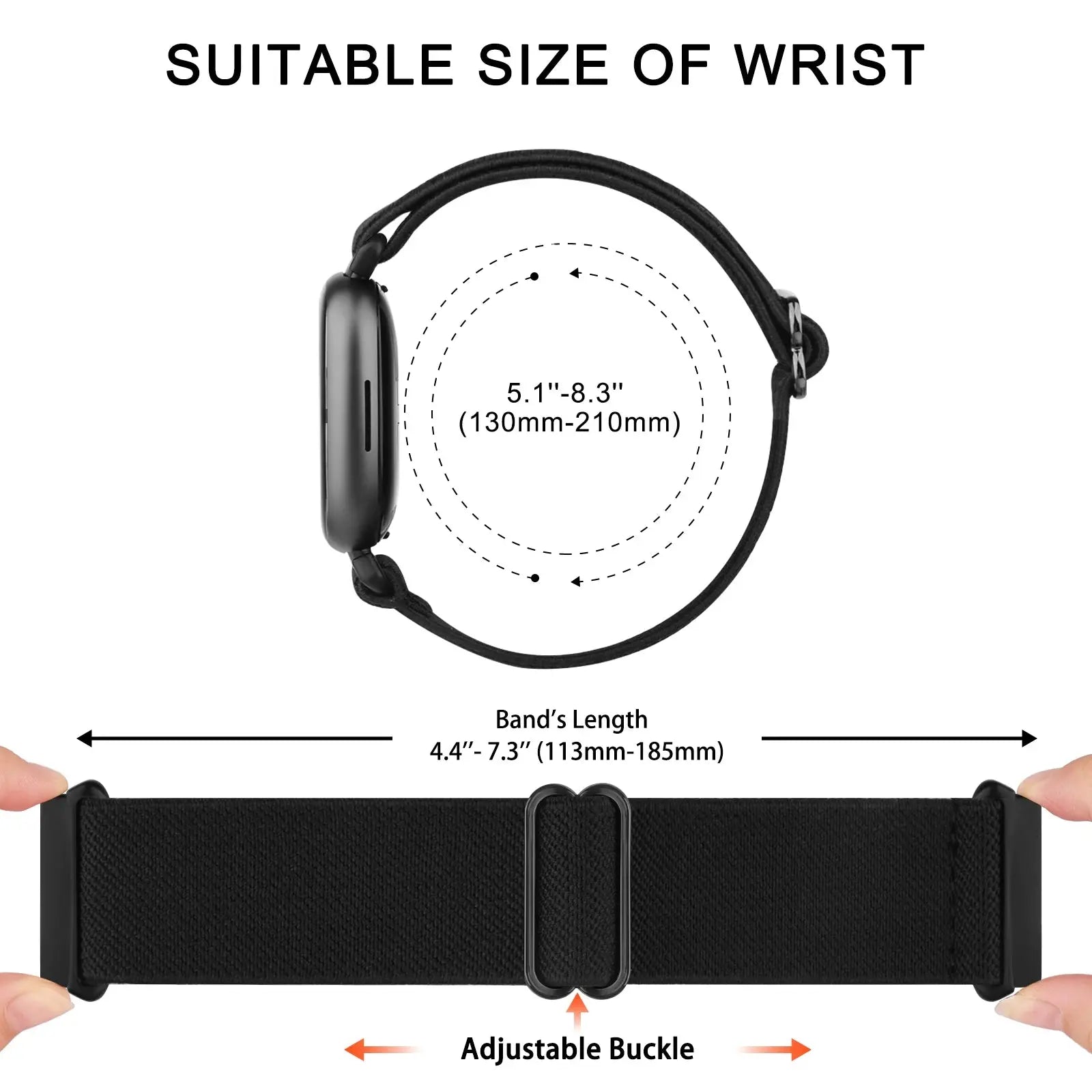 Adjustable Elastic Nylon Strap for Fitbit Versa 3/4, Sense & Sense 2 – Comfortable & Breathable - STRAPS