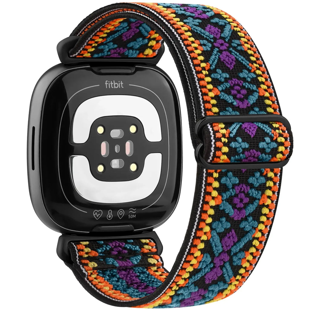 Adjustable Elastic Nylon Strap for Fitbit Versa 3/4, Sense & Sense 2 – Comfortable & Breathable - STRAPS