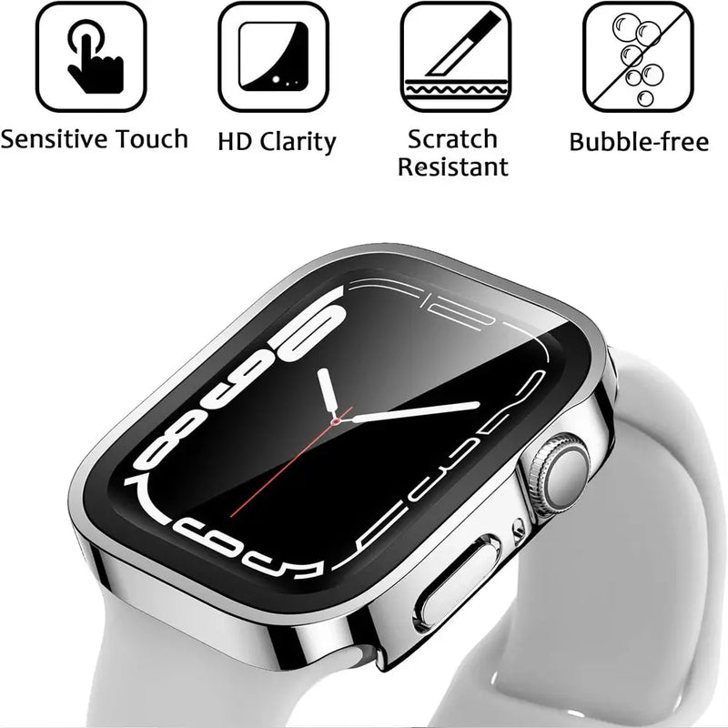 Apple Watch 10 Case w/ Tempered Glass - 40-49mm - Series 7/8/9/SE/6/5/4/Ultra 2 - STRAPS