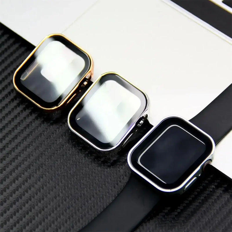 Apple Watch 10 Case w/ Tempered Glass - 40-49mm - Series 7/8/9/SE/6/5/4/Ultra 2 - STRAPS