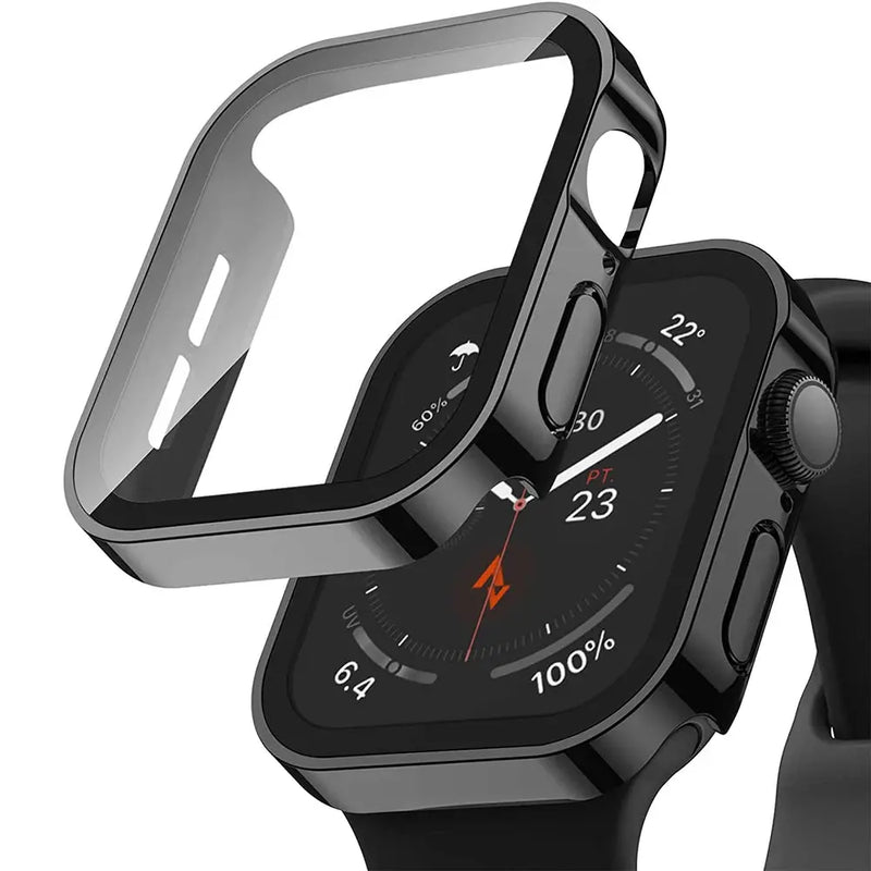 Apple Watch 10 Case w/ Tempered Glass - 40-49mm - Series 7/8/9/SE/6/5/4/Ultra 2 - STRAPS