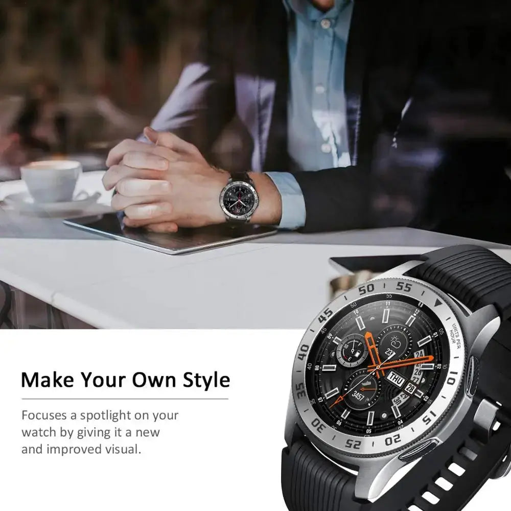 Bezel Ring for Samsung Galaxy Watch 4 Classic/Gear S3/Watch 3 - 41-46mm - Metal Protector - STRAPS