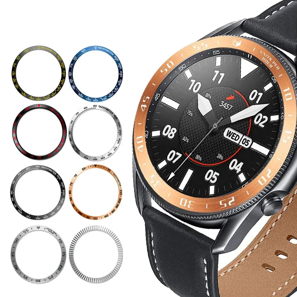 Bezel Ring for Samsung Galaxy Watch 4 Classic/Gear S3/Watch 3 - 41-46mm - Metal Protector - STRAPS