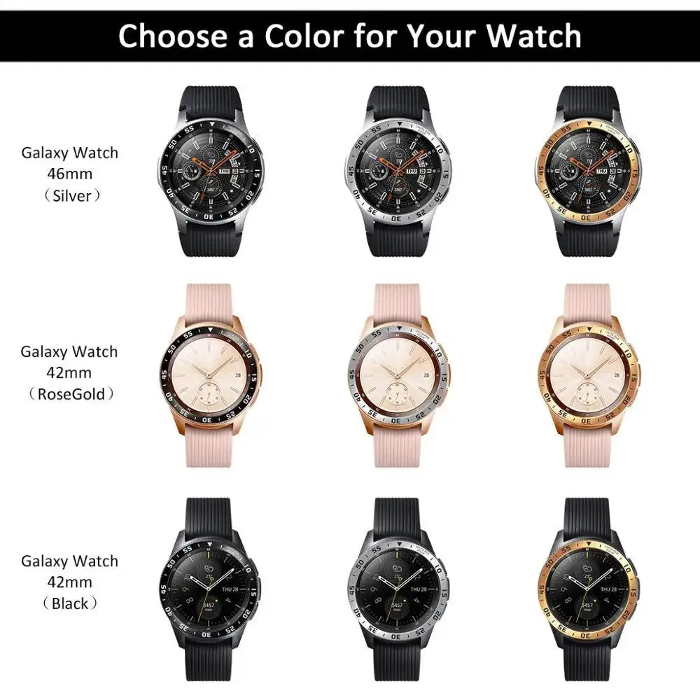 Bezel Ring for Samsung Galaxy Watch 4 Classic/Gear S3/Watch 3 - 41-46mm - Metal Protector - STRAPS