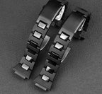 Black Plastic & Steel Band for Casio G-SHOCK - DW-5600, DW6900, GW-M5610 - STRAPS