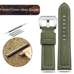 Blue Frosted Vintage Leather Watch Strap – Fits Panerai, JEEP, Seiko, Breitling, Diesel | 22mm-26mm - STRAPS
