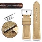 Blue Frosted Vintage Leather Watch Strap – Fits Panerai, JEEP, Seiko, Breitling, Diesel | 22mm-26mm - STRAPS