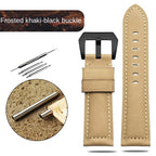 Blue Frosted Vintage Leather Watch Strap – Fits Panerai, JEEP, Seiko, Breitling, Diesel | 22mm-26mm - STRAPS