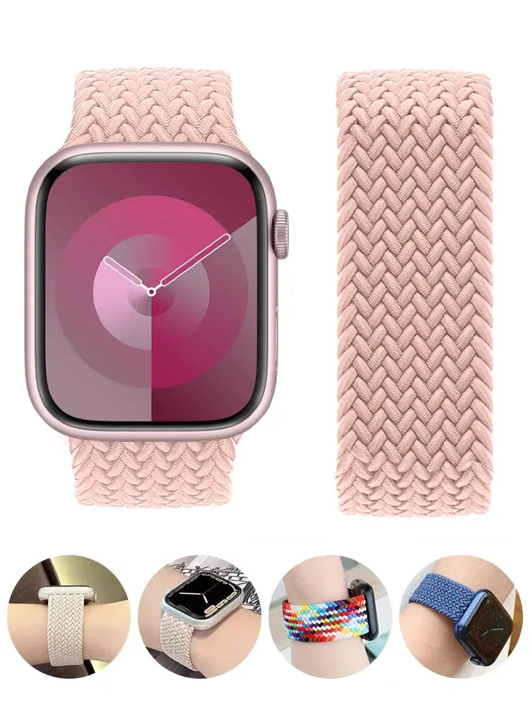 Braided Solo Loop Band for Apple Watch 38mm-49mm - Ultra 2/10/SE/9/8/7/6/5/4 STRAPS