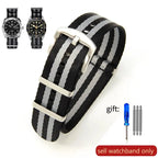Breathable Soft Nylon Watchband – 20mm & 22mm Strap for Omega, Longines, Seiko, Casio, Mido - STRAPS