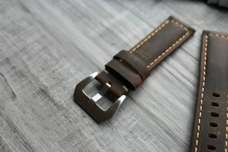 Brown Calf Leather Watch Strap for Panerai Luminor Marina - 22/24/26mm - STRAPS