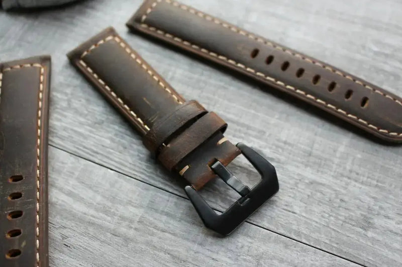 Brown Calf Leather Watch Strap for Panerai Luminor Marina - 22/24/26mm - STRAPS