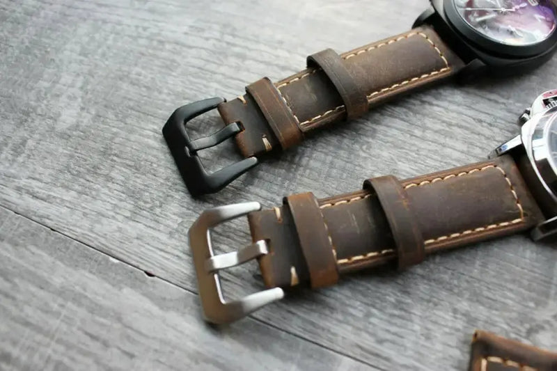Brown Calf Leather Watch Strap for Panerai Luminor Marina - 22/24/26mm - STRAPS
