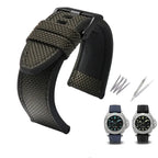 Canvas Silicone Watch Strap for Diesel DZ4500, DZ4506, DZ7420, DZ4318 - 24mm, 26mm, 28mm - STRAPS