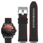 Canvas Silicone Watch Strap for Diesel DZ4500, DZ4506, DZ7420, DZ4318 - 24mm, 26mm, 28mm - STRAPS
