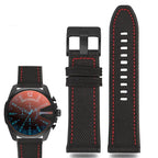 Canvas Silicone Watch Strap for Diesel DZ4500, DZ4506, DZ7420, DZ4318 - 24mm, 26mm, 28mm - STRAPS