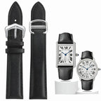 Cartier Tank Must/London/Solo Leather Watch Strap - Quick Release, Folding Buckle - 16-23mm - STRAPS