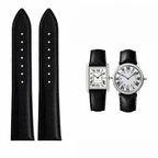 Cartier Tank Must/London/Solo Leather Watch Strap - Quick Release, Folding Buckle - 16-23mm - STRAPS