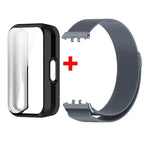 Case + Stainless Steel Milanese Strap for Samsung Galaxy Fit 3 – Magnetic Loop Bracelet & TPU Cover - STRAPS