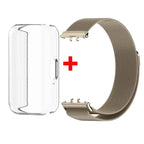 Case + Stainless Steel Milanese Strap for Samsung Galaxy Fit 3 – Magnetic Loop Bracelet & TPU Cover - STRAPS