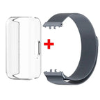 Case + Stainless Steel Milanese Strap for Samsung Galaxy Fit 3 – Magnetic Loop Bracelet & TPU Cover - STRAPS