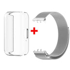 Case + Stainless Steel Milanese Strap for Samsung Galaxy Fit 3 – Magnetic Loop Bracelet & TPU Cover - STRAPS
