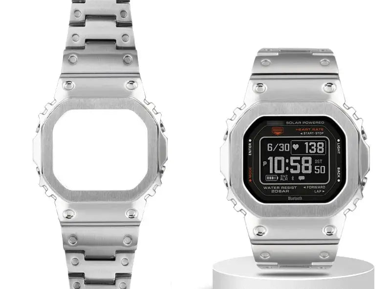 Casio G-Shock DW-H5600 Modified Smallblock Stainless Steel Strap & Bezel Case Bracelet - STRAPS
