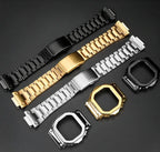 Casio G-Shock GM-5600 Mod Kit - Small Block 3229 - Stainless Steel Case & Strap for DW5600/GW-B5600 - STRAPS