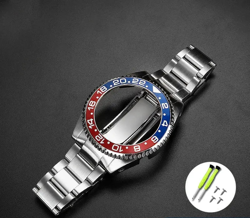 Casio GA2100 GA-2110 Mod Kit - Rolex Water Ghost Style - Stainless Steel Case & Strap - STRAPS